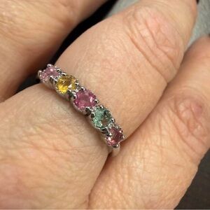 Elegant Multi-Color Gemstone Ring